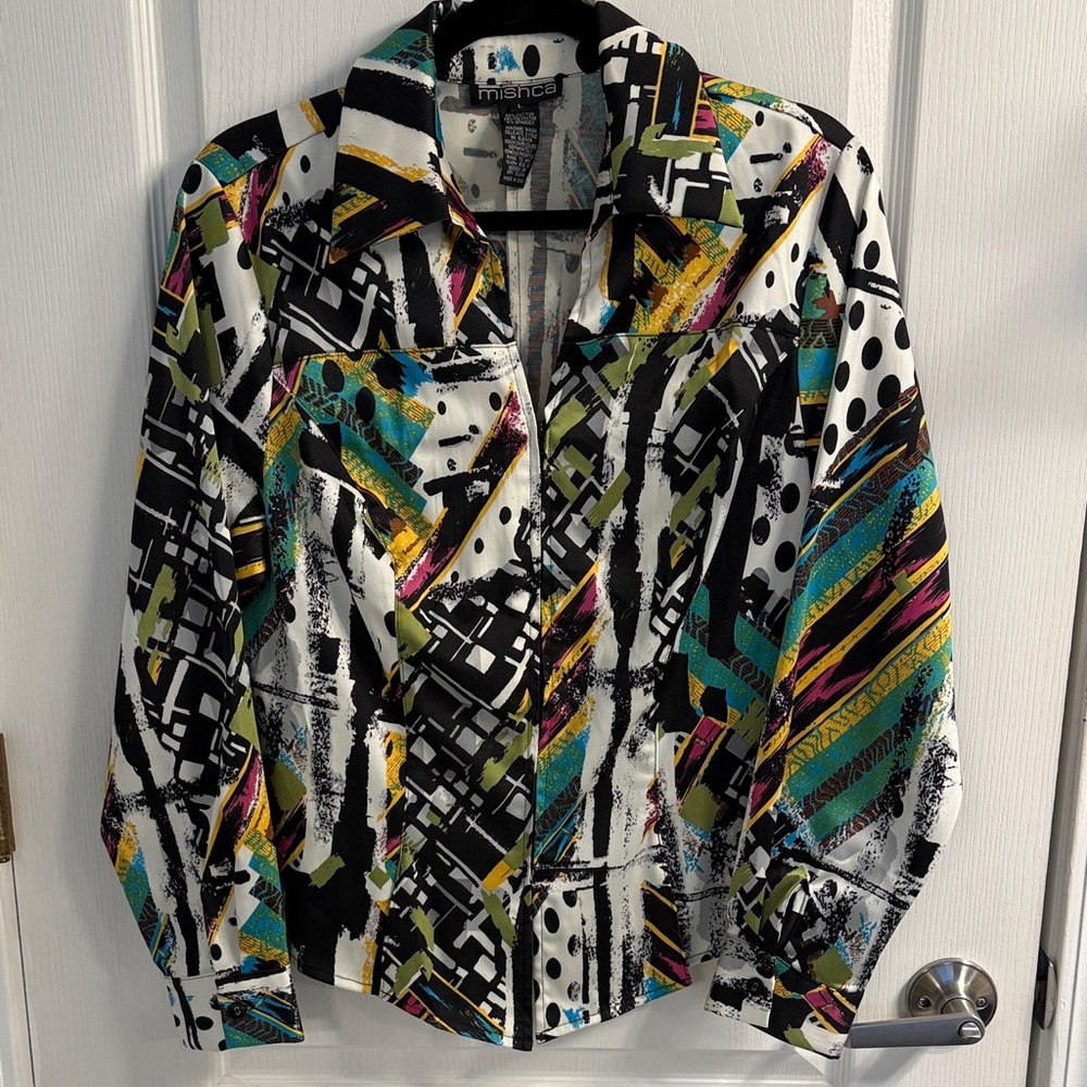 Artsy Abstract Vibrant Women's Zip Up